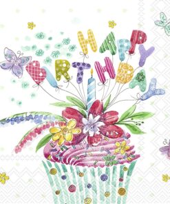 Șervețel – Birthday Cupcakes – 33×33 cm