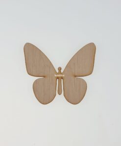 Decorațiune lemn – fluture – 9 cm