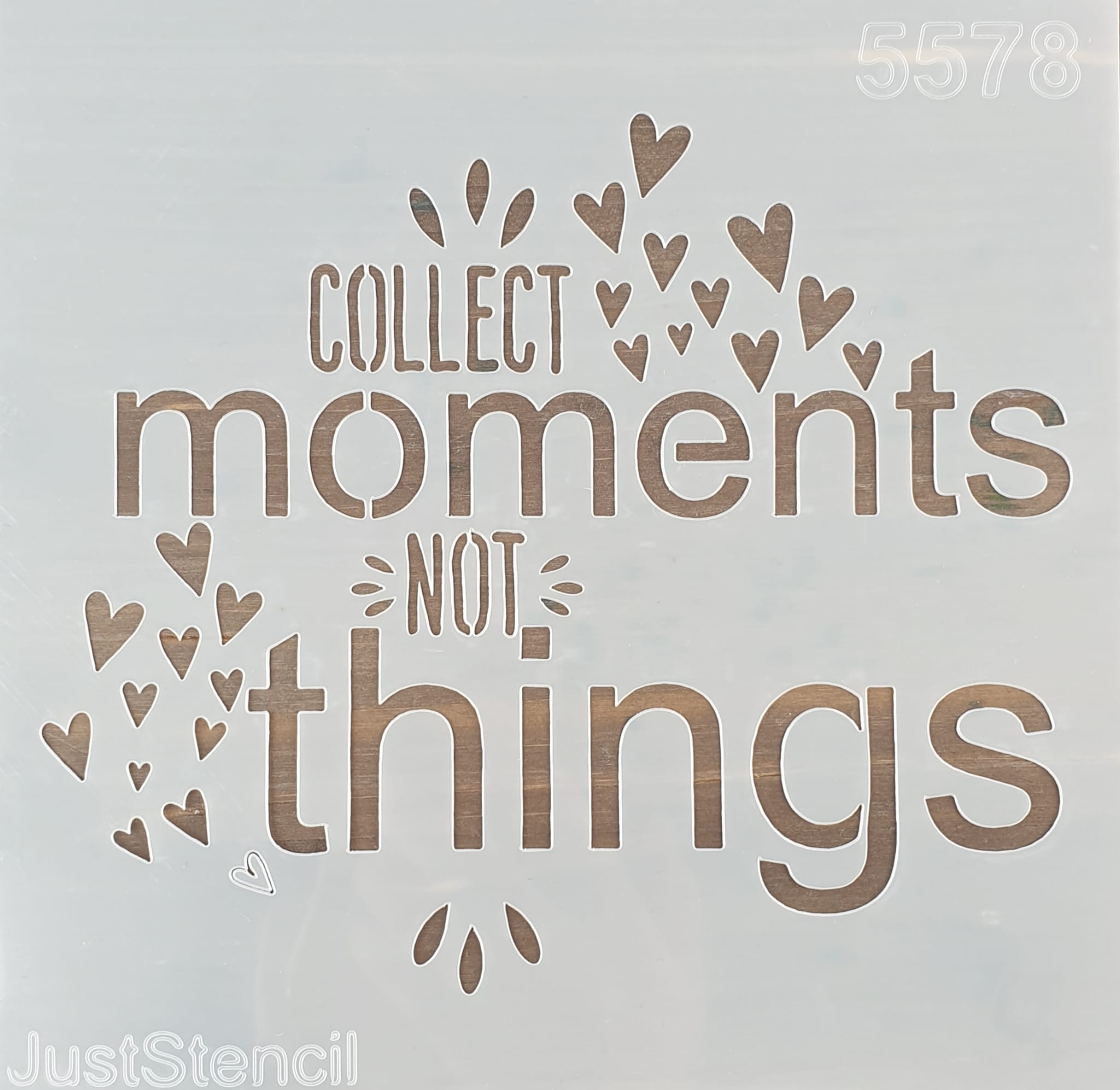 Șablon – Collect moments not things - 5578 – 20×20 cm 1 Șablon – Collect moments not things - 5578 – 20×20 cm