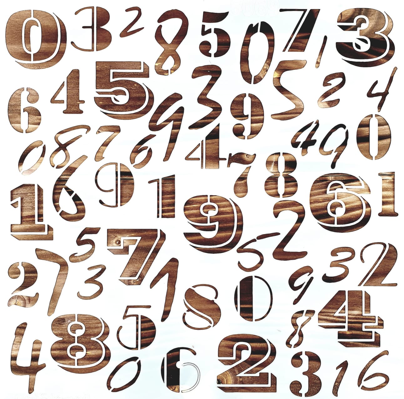 Șablon – Numbers - 5069 – 30×30 cm 1 Șablon – Numbers - 5069 – 30×30 cm