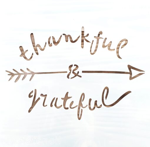 Șablon – Thankful & Grateful – 5364 – 20×20 cm 1