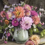 Șervețel - Bunch of Dahlia - 33x33 cm