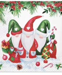 Șervețel - Christmas Gnomes - 33x33 cm