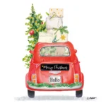 Șervețel - Christmas Taxi - 33x33 cm