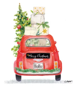 Șervețel - Christmas Taxi - 33x33 cm