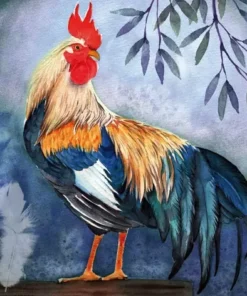 Șervețel - Coq à Plumes Bleues - 33x33 cm