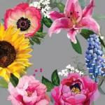 Șervețel - Fabulous Flowers - 33x33 cm