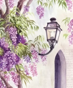 Șervețel - Lantern among Wisteria Bloom - 33x33 cm