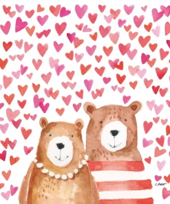 Șervețel - Love Bears - 33x33 cm