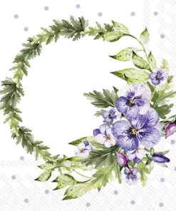 Șervețel - Pansy Wreath - 33x33 cm