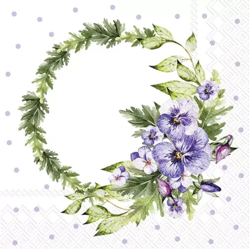 Șervețel - Pansy Wreath - 33x33 cm 1