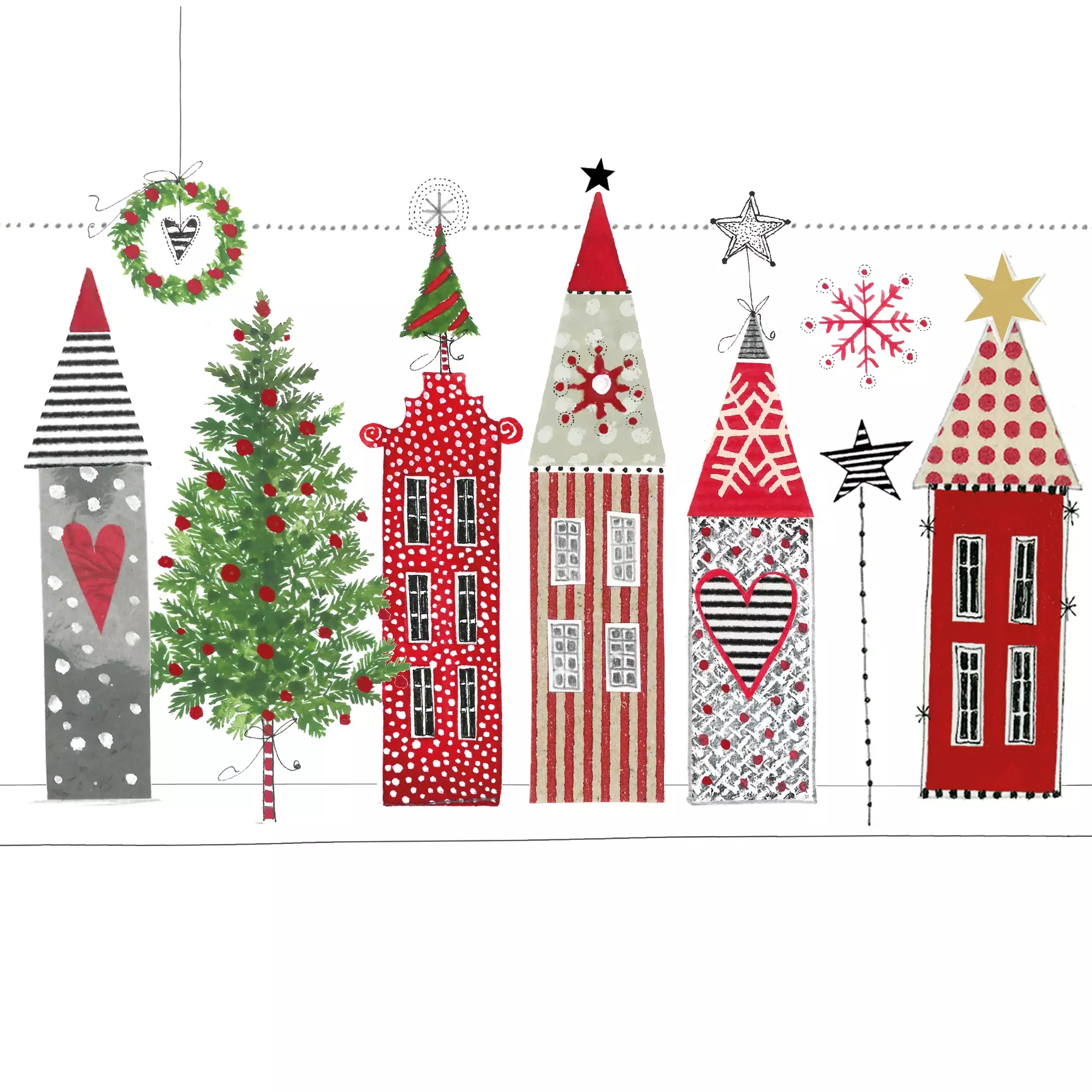Șervețel - Paper Houses 33x33 cm 1 Șervețel - Paper Houses 33x33 cm