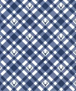 Șervețel - Plaid with Deers Blue - 33x33 cm