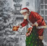 Șervețel - Santa placing Gifts - 33x33 cm