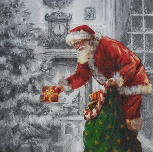Șervețel - Santa placing Gifts - 33x33 cm 1