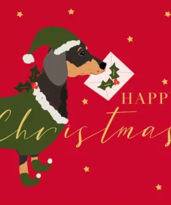 Șervețel - X-Mas Dog - 33x33 cm