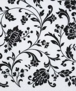 Șervețel – Arabesque White- Black – 33×33 cm