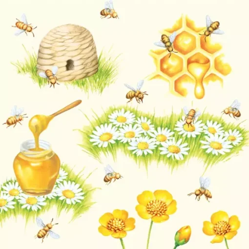 Șervețel – Bees – 33×33 cm 1