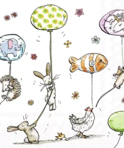 Șervețele - Animals with Balloons - 33x33 cm