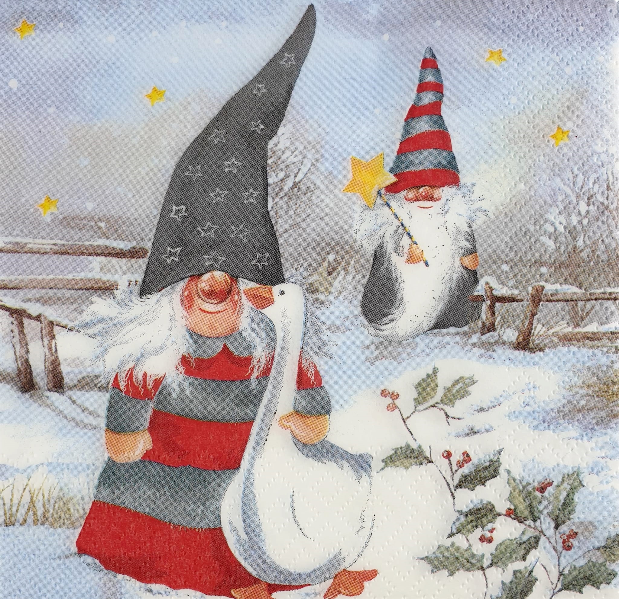 Șervețel - Gnomes & Goose - 33x33 cm 1 Șervețel - Gnomes & Goose - 33x33 cm