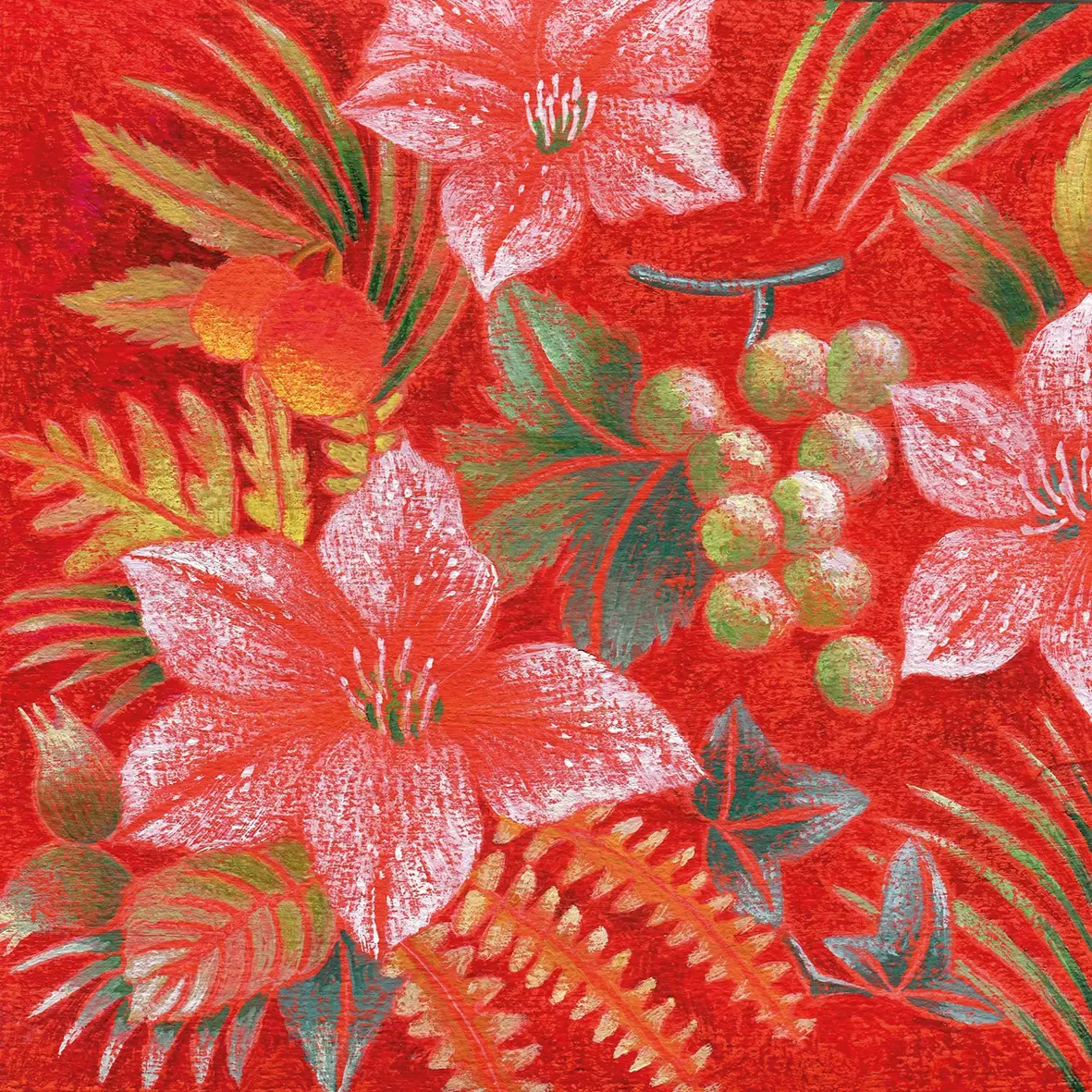 Șervețel - Fiore Rosso - 33x33 cm 1 Șervețel - Fiore Rosso - 33x33 cm