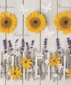 Șervețel - Lavender and Sunflower - 33x33 cm