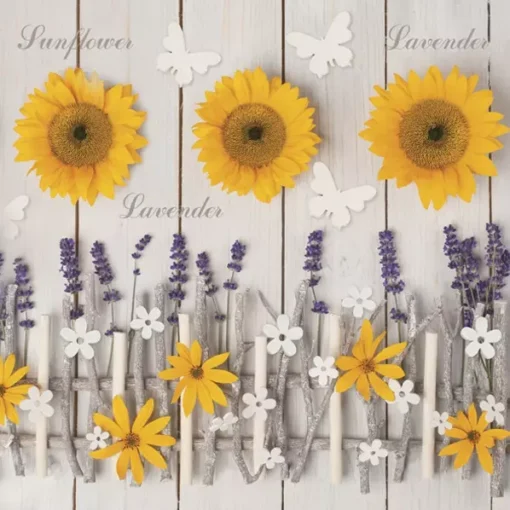 Șervețel - Lavender and Sunflower - 33x33 cm 1