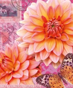 Șervețel - Summer Dahlia - 33x33 cm
