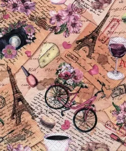 Șervețel - Voyage a Paris - 33x33 cm