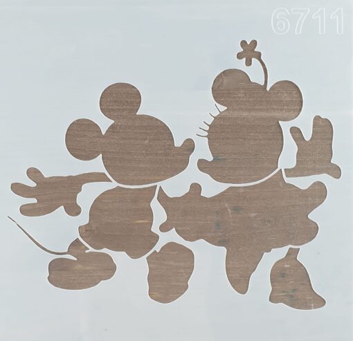 Șablon - Mickey & Minnie - 20x20 cm 1