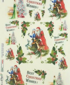Hârtie de orez - Best Christmas Wishes - A4