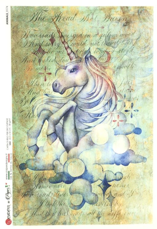 Hârtie de orez - Unicorn - A4 1