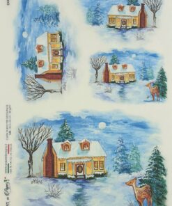 Hârtie de orez - Winter Scene - A4