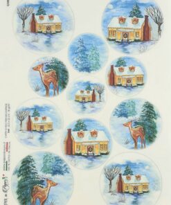 Hârtie de orez - Winter scene 2 - A4