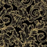 Șervețel - Baroque Gold Black - 33x33 cm