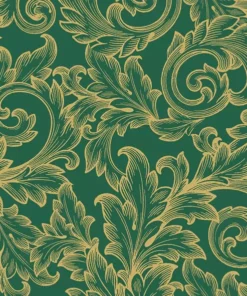 Șervețel - Baroque Gold/Green - 33x33 cm