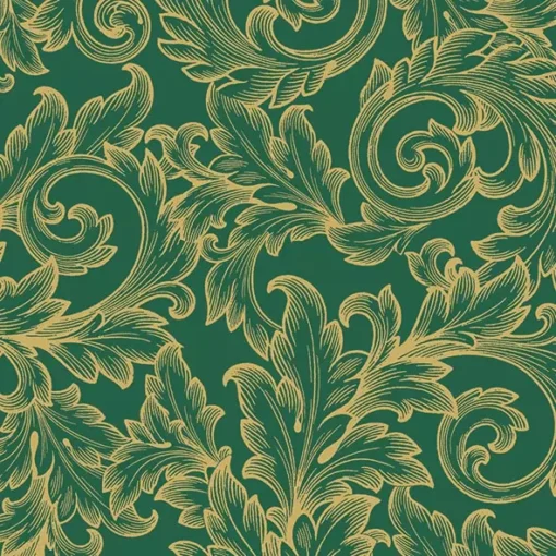 Șervețel - Baroque Gold/Green - 33x33 cm 1