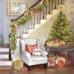 Șervețel - Christmas Interior - 33x33 cm