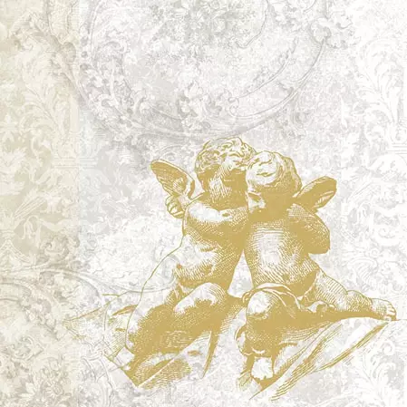 Șervețel - Classic Angels Gold - 25x25 cm 1 Șervețel - Classic Angels Gold - 25x25 cm