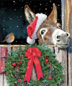 Șervețel - Friends with Donkey - 33x33 cm