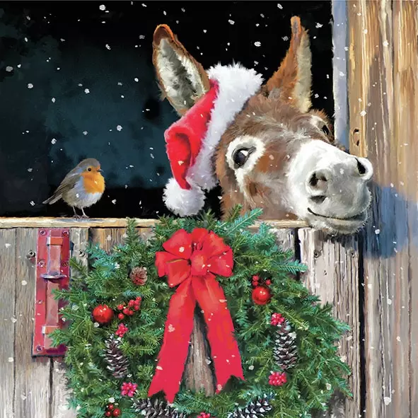 Șervețel - Friends with Donkey - 33x33 cm 1 Șervețel - Friends with Donkey - 33x33 cm