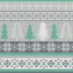 Șervețel - Knitted Trees Mint - 33x33 cm