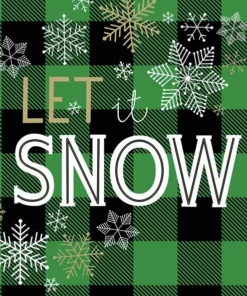 Șervețel - Let it Snow Green - 33x33 cm