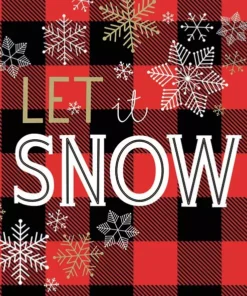 Șervețel - Let it Snow Red - 33x33 cm