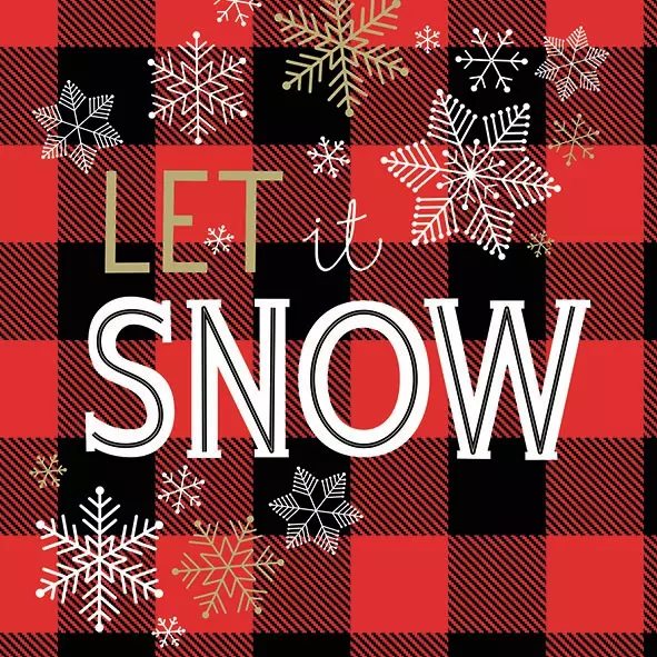 Șervețel - Let it Snow Red - 33x33 cm 1 Șervețel - Let it Snow Red - 33x33 cm