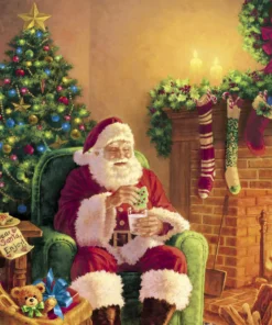 Șervețel - Santa at Home - 33x33 cm