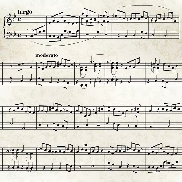 Șervețel - Sheet Music - 33x33 cm 1 Șervețel - Sheet Music - 33x33 cm