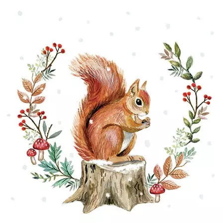 Șervețel - Storing for Winter - 33x33 cm 1 Șervețel - Storing for Winter - 33x33 cm