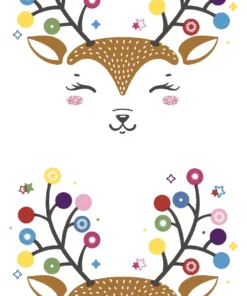 Șervețel - batistă - Colourful Deer