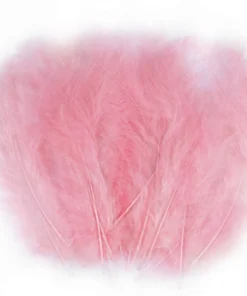 Pene decorative struț - 9-16 cm - roz pudrat